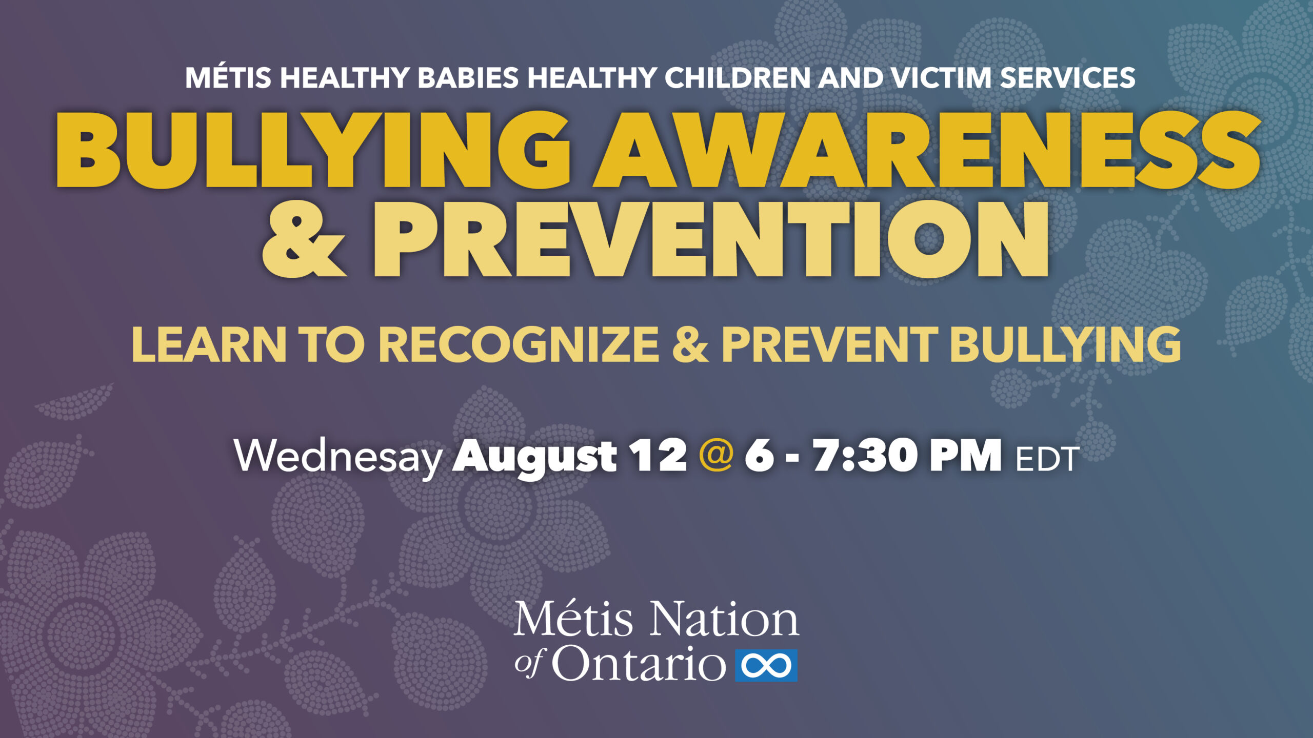 Bullying Awareness & Prevention (Virtual Presentation)