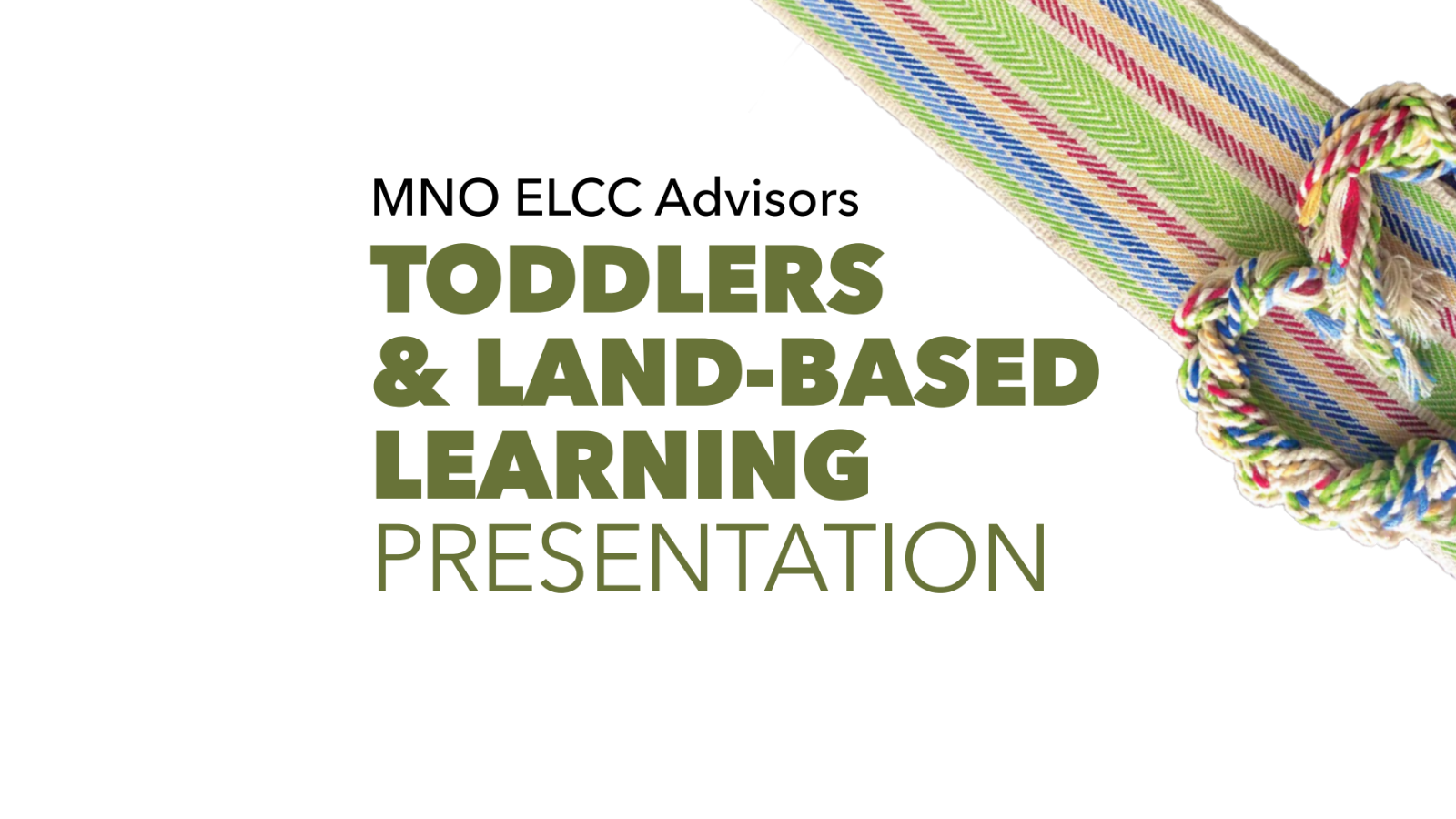 Toddlers and Land-Based Learning Presentation (April)